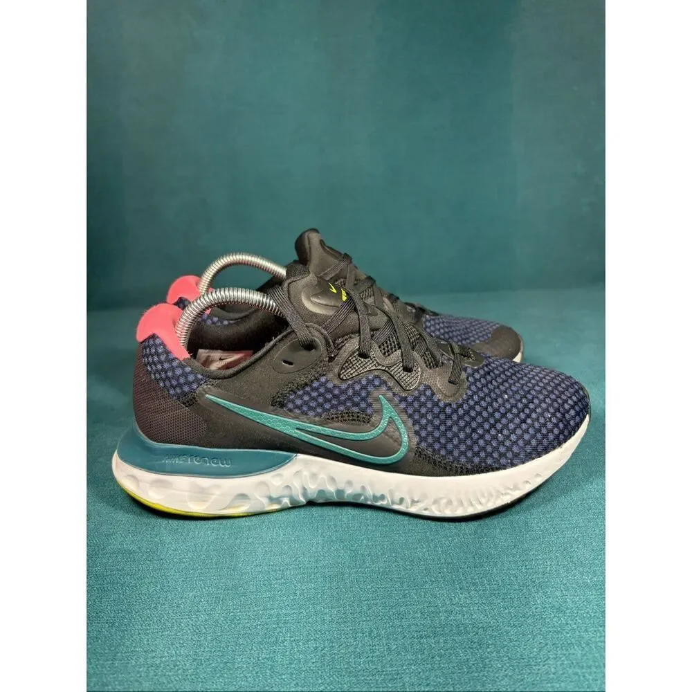 Nike React Miler 2 CU3505-004 Black Dark Obsidian Oracle Aqua Women’s Size 10 Ru